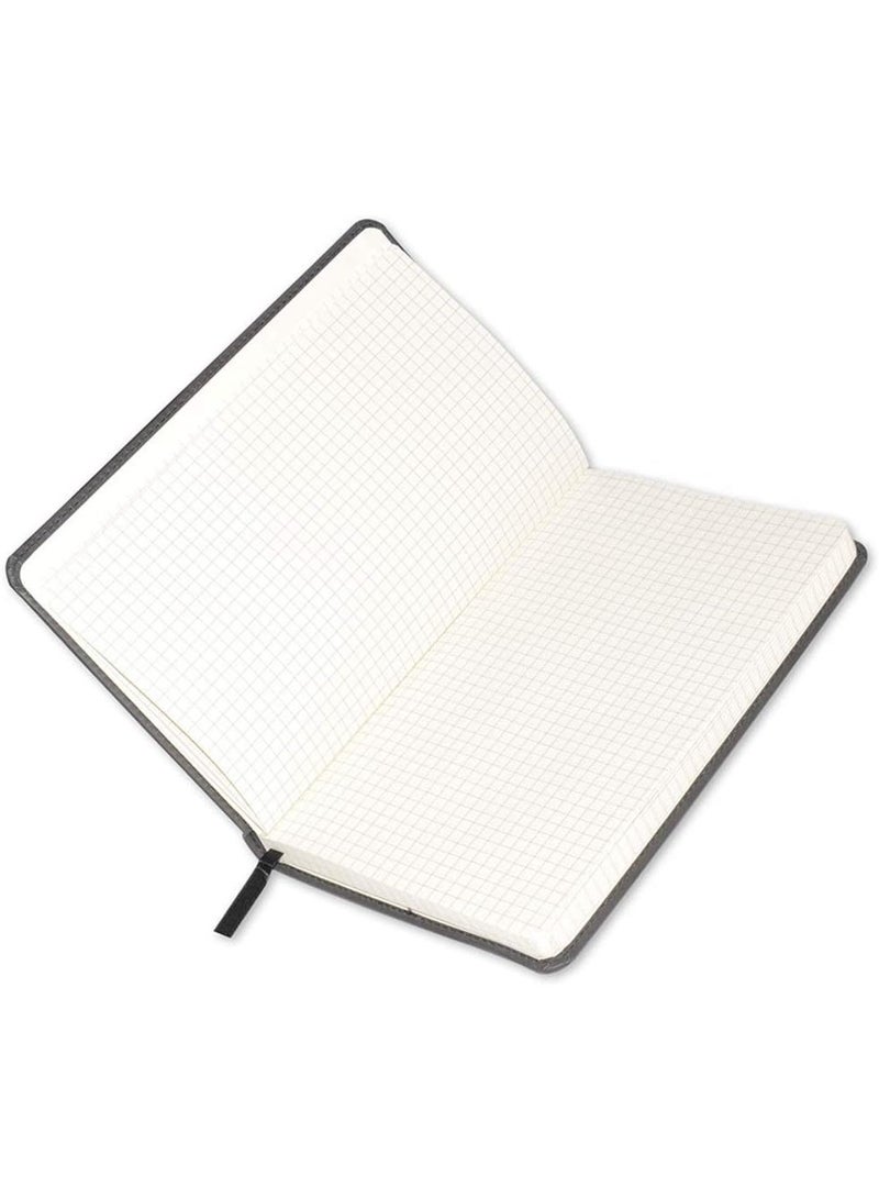 FIS Executive Notebook 120-Sheets Italian PU 5mm Square, 13x21cm, Black - FSNBEX5M1321BK - Image 3